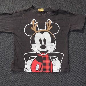 Disney Kids Black and Red Mickey Mouse Tee